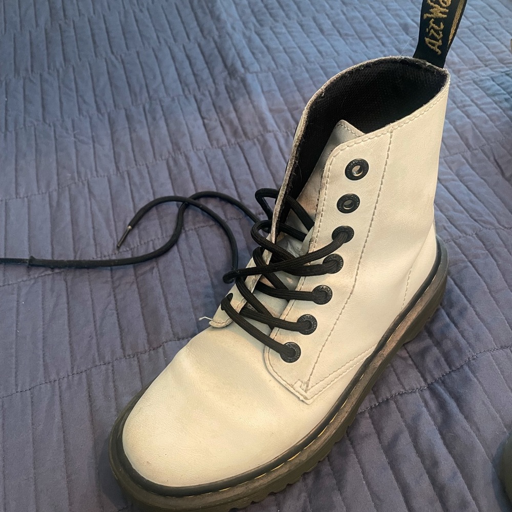 White doc martens - lightly worn. Great condition.